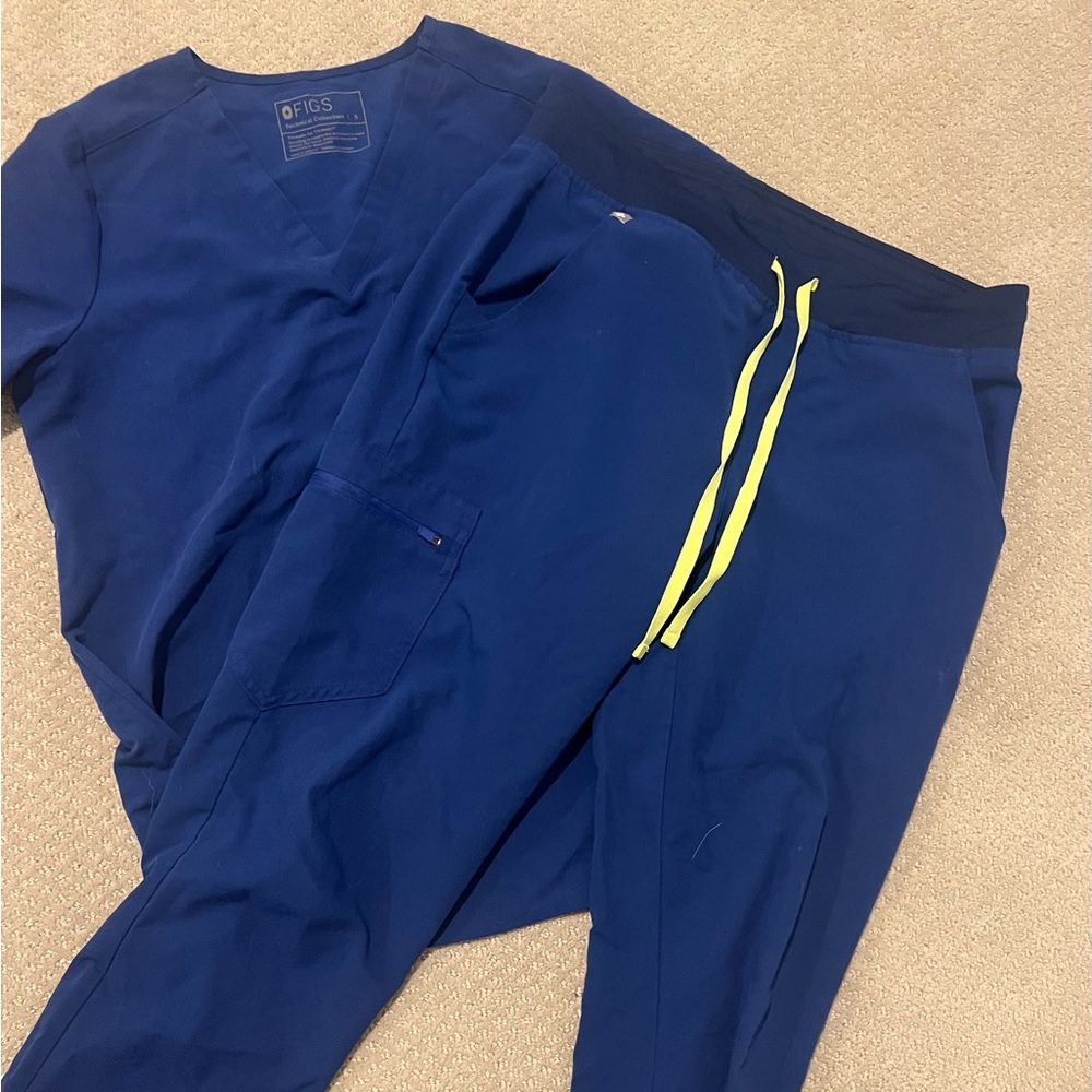Figs Blue Scrub Set